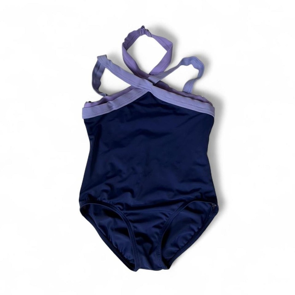 Balera Navy & Lavender Dance Leotard Girls Size IC